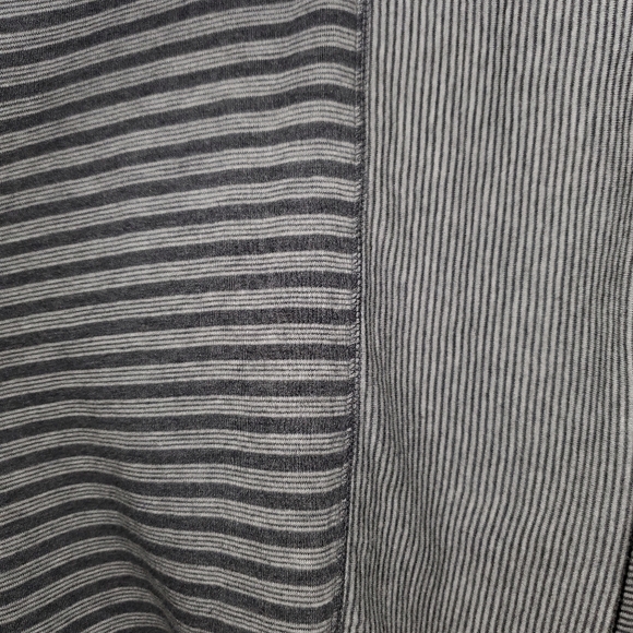 Coldwater Creek Open Cardigan, Striped, Gray, 2X - Picture 3 of 5